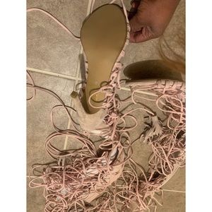 Jeffrey Campbell string up sandals. Size 8.